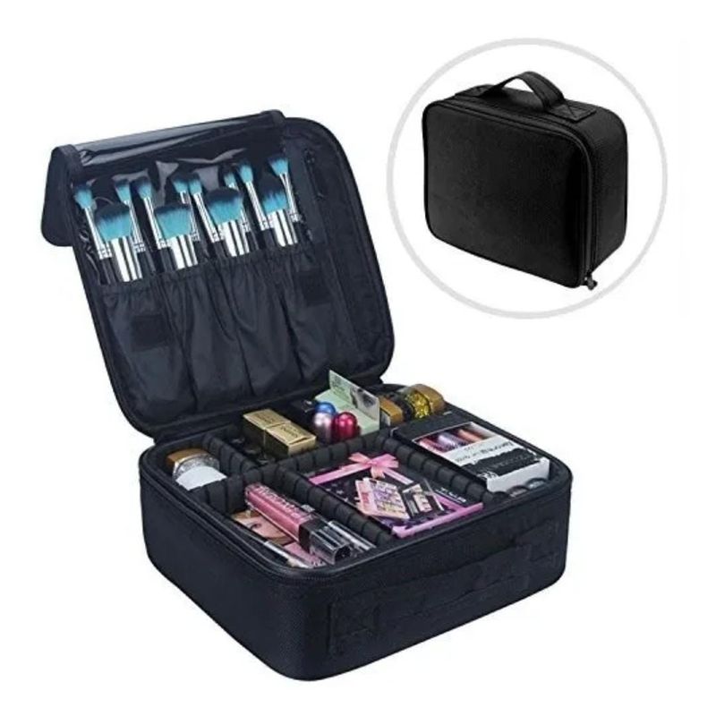 GENERICO - Maleta Pequeña Para Maquillaje Bolso Portatil Viaje NEGRO CHICA