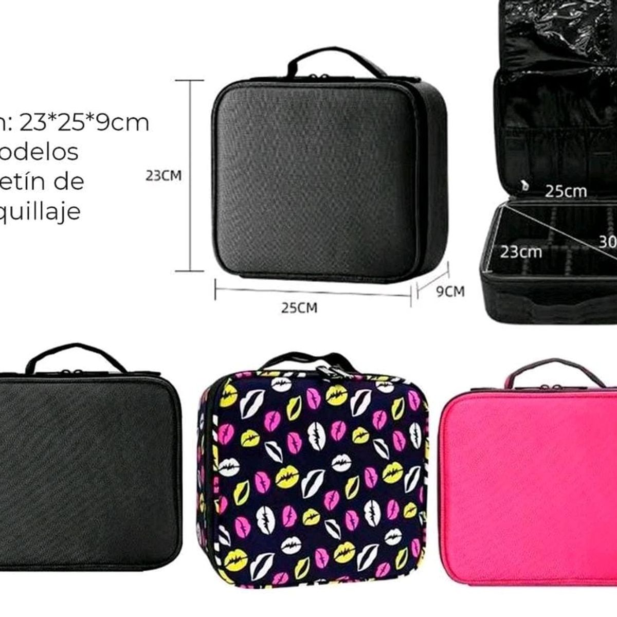 GENERICO - Maleta Pequeña Para Maquillaje Bolso Portatil Viaje NEGRO CHICA