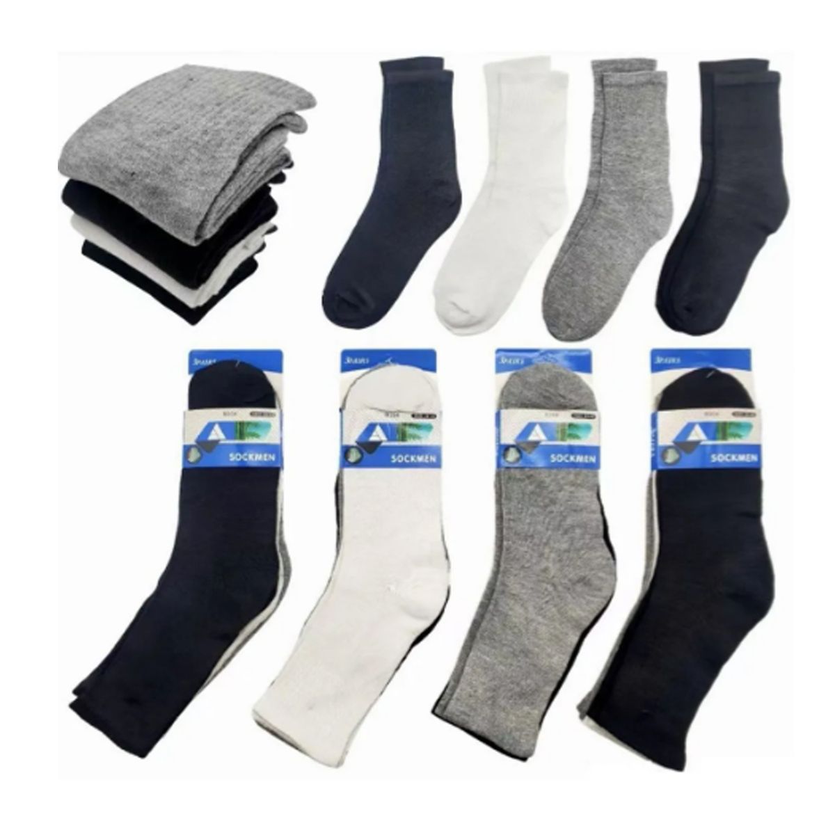 EVERSO - 12 Pares Calceta Deportiva Hombre Media Caña01