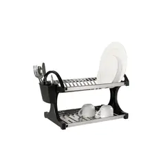 BRINOX - ESCURRE PLATOS 16 PLATOS EN ACERO INOXIDABLE NEGRO 2104/211