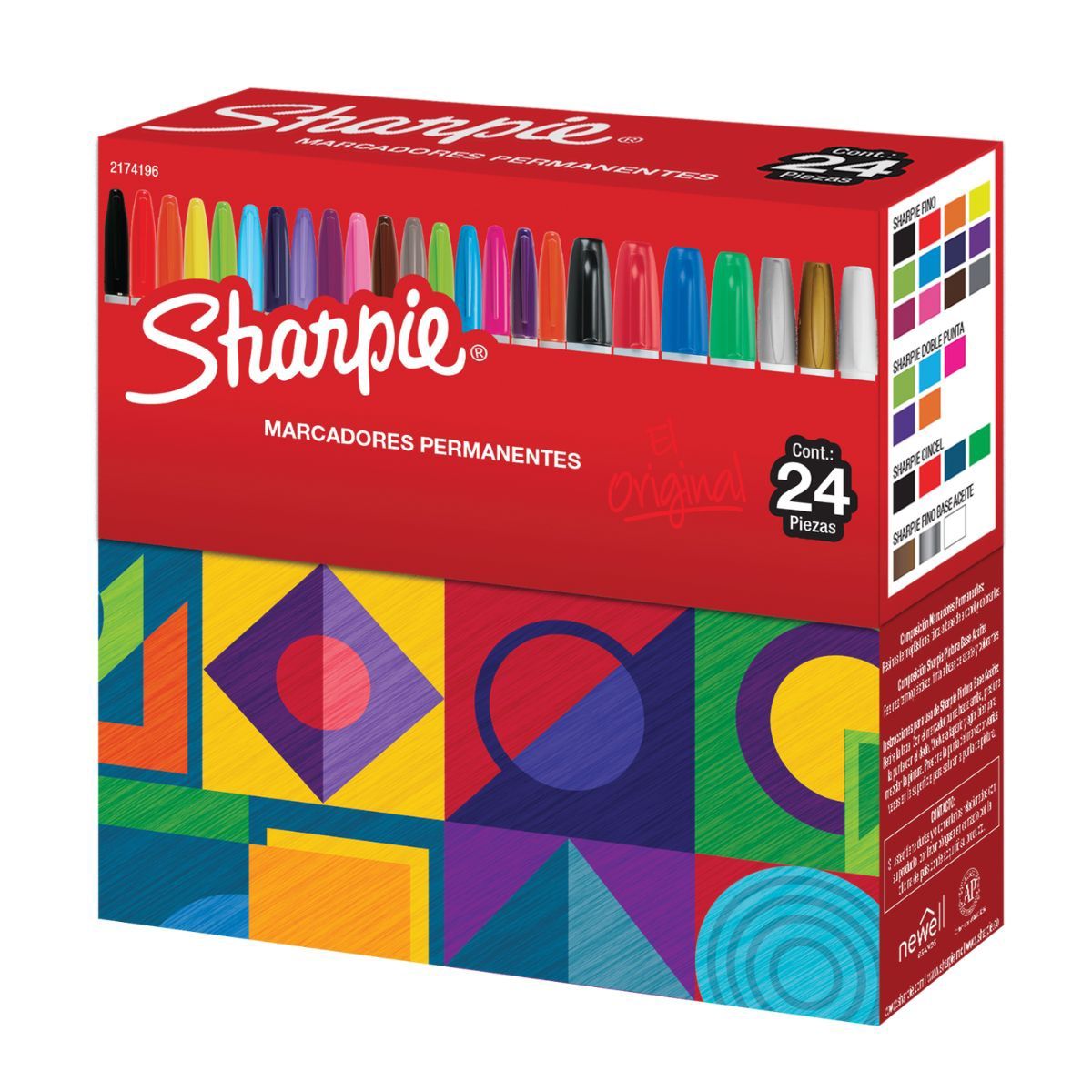 SHARPIE - Marcadores Sharpie Puntas Surtidas Set 24 Colores