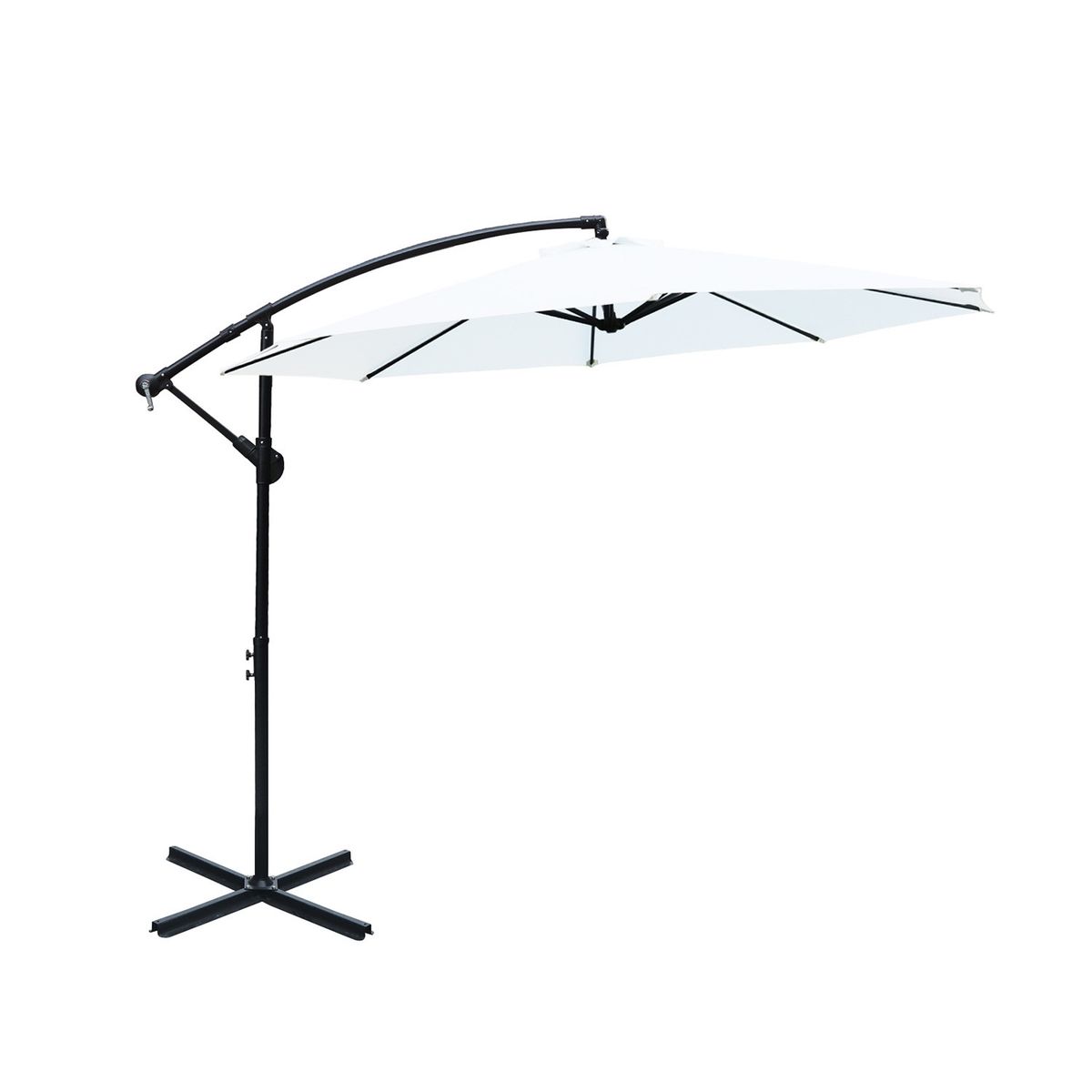 SOMBRATEC - Quitasol lateral colgante 3 m blanco