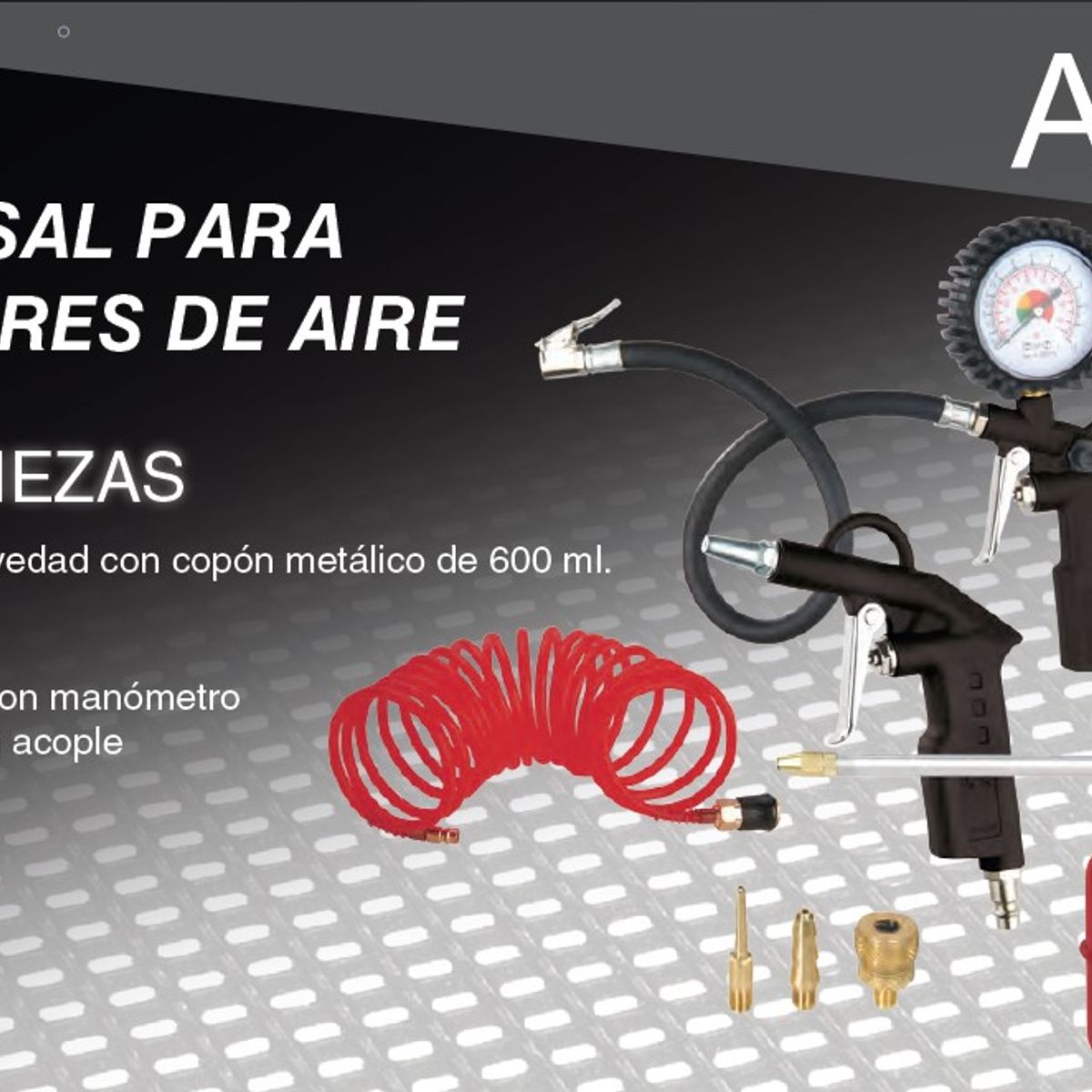 SCHULZ - Kit de Compresor de aire 2HP, 50 litros + Set 8 Accesorios.