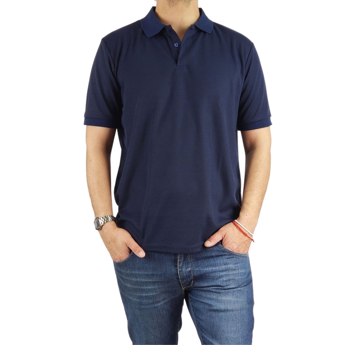 LIKE SHOP - Polera Piqué Hombre Textura Suave 001