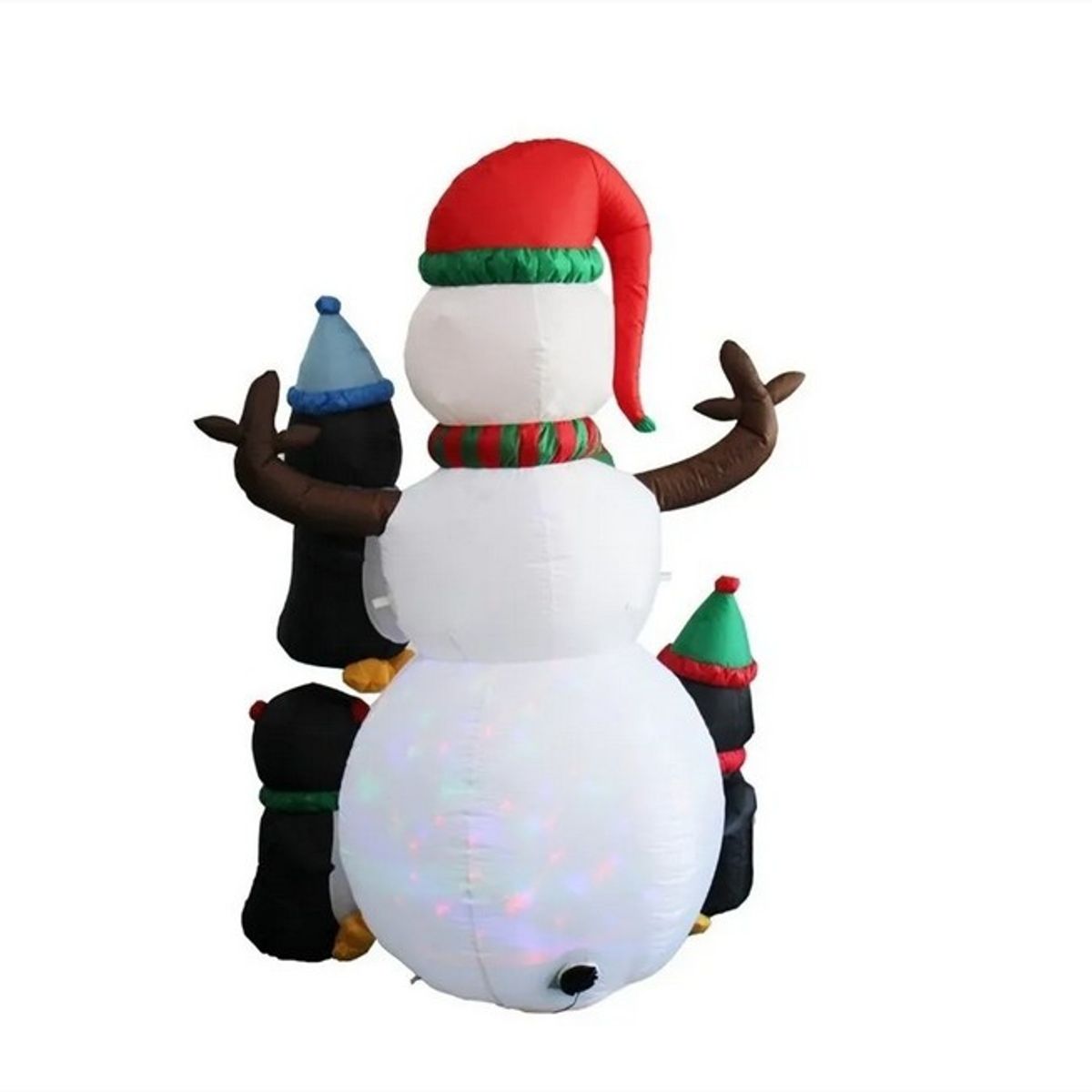 GENERICO - Inflable Navidad Muñeco Nieve Y Pingüinos 180cm Led Adorno