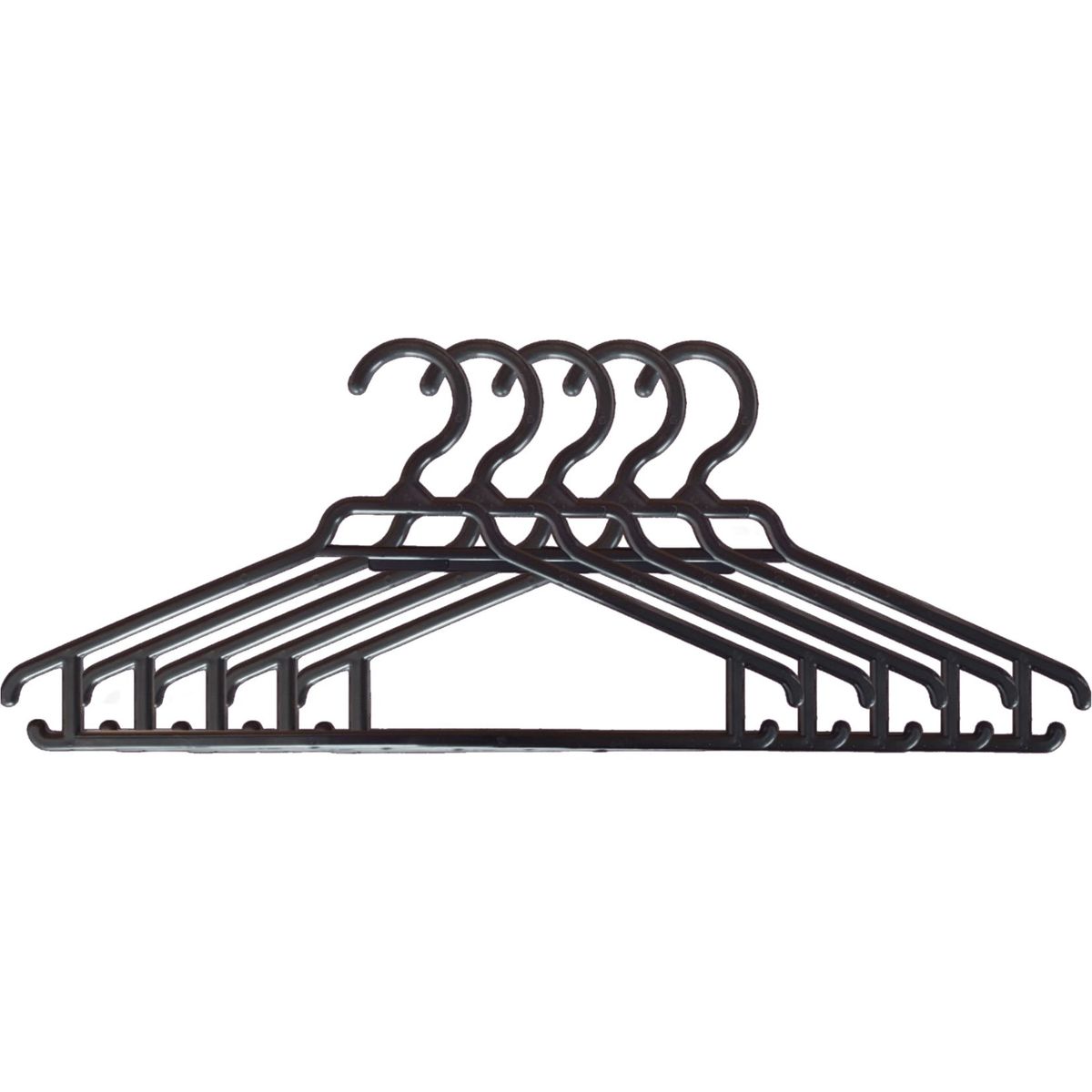 LIKE SHOP - Pack 15 Colgadores Ropa Negro