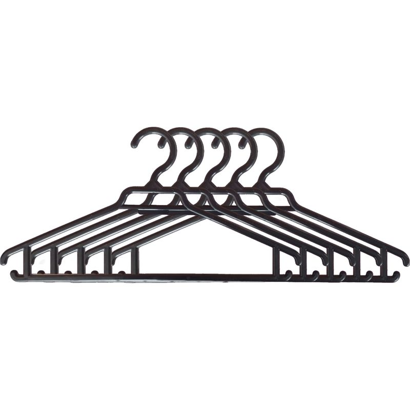 LIKE SHOP - Pack 15 Colgadores Ropa Negro