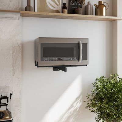 Brasforma Soporte Para Microondas - C/Tope - Negro - Sbr3.4