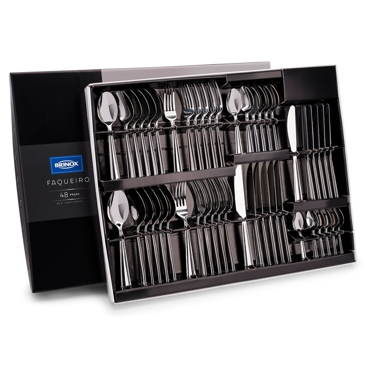 BRINOX - JUEGO DE CUBIERTOS 48 PIEZAS - LOUVRE 5117/104