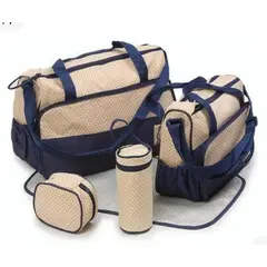 GENERICO - Bolso Maternal 5 Piezas Mudador Azul oscuro
