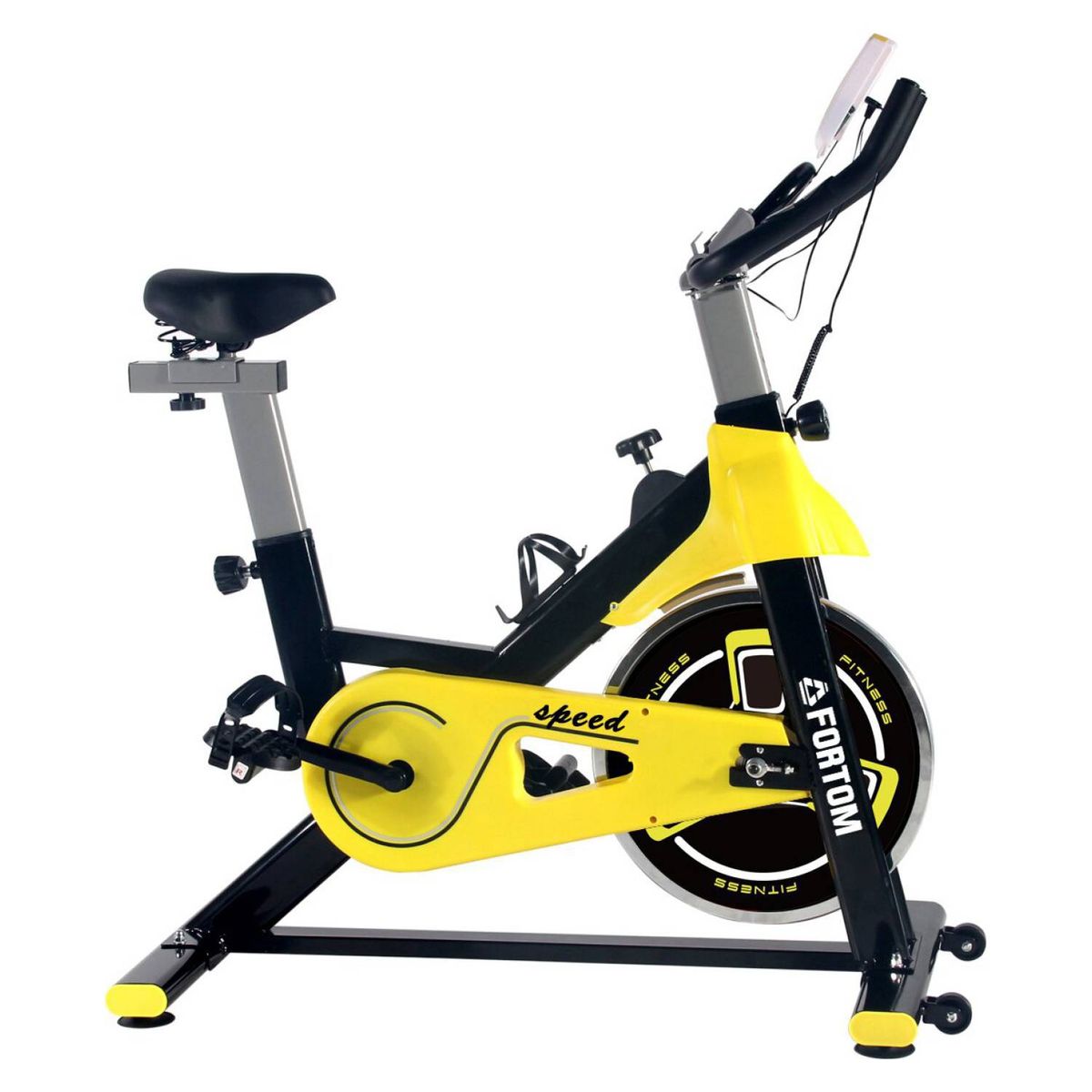 FORTOM - Bicicleta Spinning Disco 8 Kg Black/Yellow