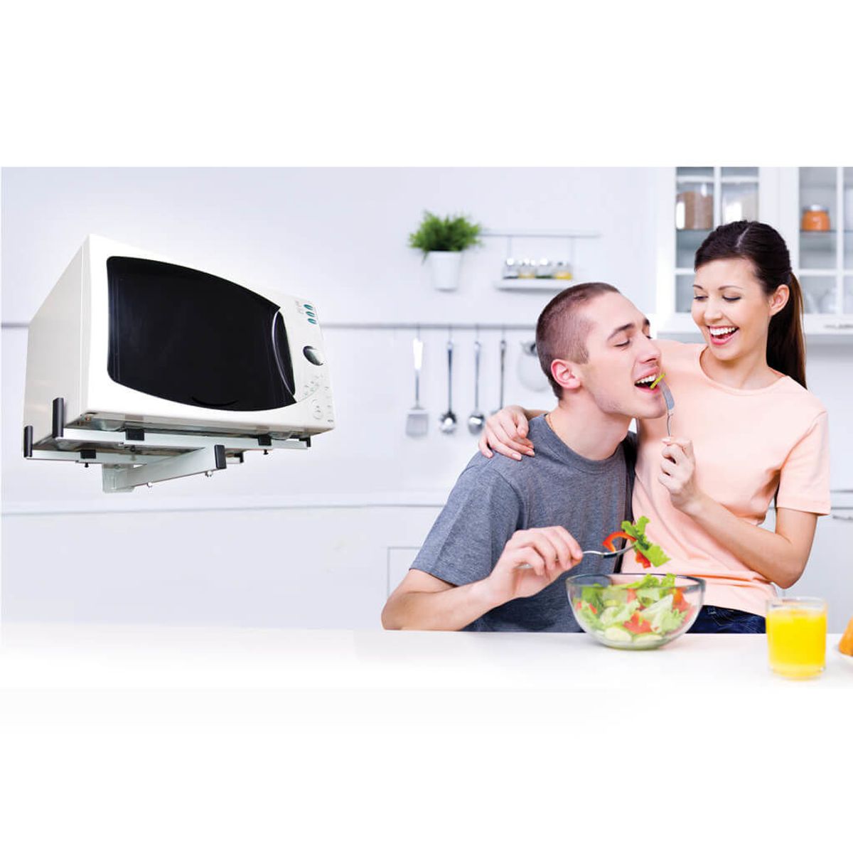 BRASFORMA - Soporte para Microondas - c/tope - Blanco -  SBR3.6 Brasforma