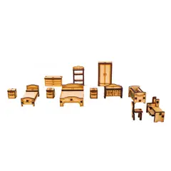 GENERICO - Muebles Interiores Para Maqueta O Casa De Muñeca