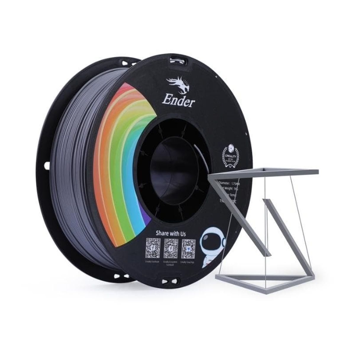 ENDER - Filamento 3D Pla Ender  1.75MM Gris