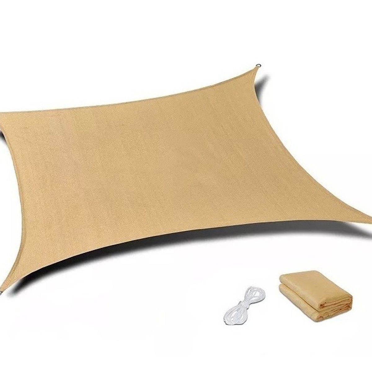 BJ HOGAR - Toldo Vela Sombra Malla Anti Uv Cuadrado 2mx3m