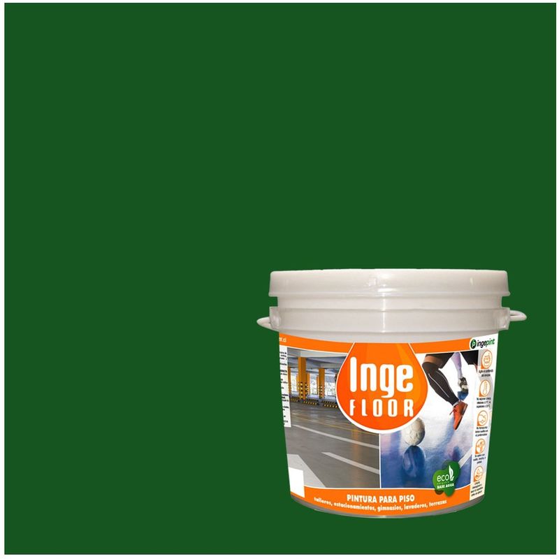 INGEPINT - Pintura para piso base agua 1 gl verde