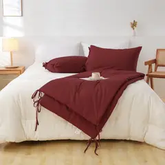 TODOHOGAR SANTIAGO DE CHILE - Piecera de lino con 2 fundas de almohada