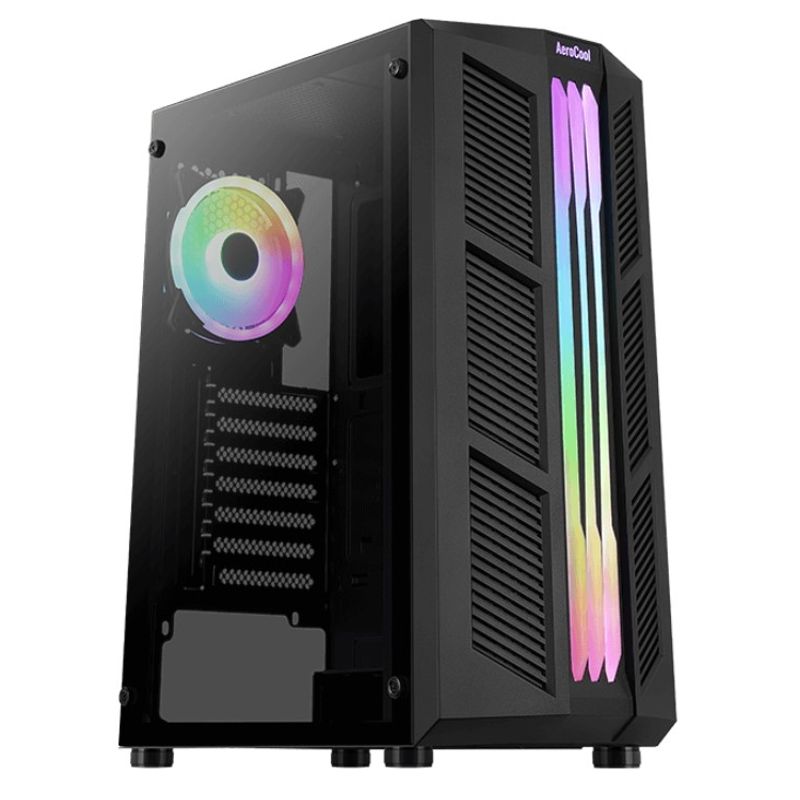 AEROCOOL - Gabinete Gamer Aerocool Prime Vidrio Templado Mid-Tower RGB ATX