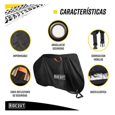 Imagen 2 del producto Funda Cubre Bicicleta Moto Carpa 100% Impermeable 110x200cm