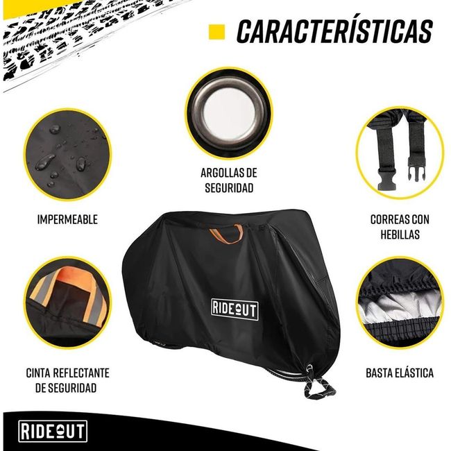 FLYROCK - Funda Cubre Bicicleta Moto Carpa 100% Impermeable 110x200cm