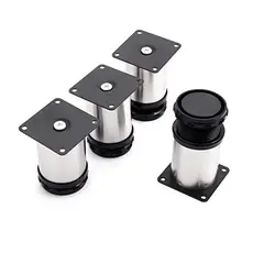 GENERICO - Patas Cortas Metálicas 100x50 mm Pack 4 Unidades