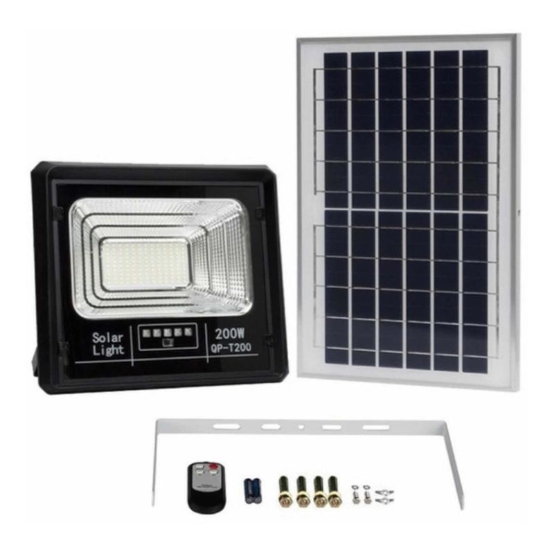 GENERICO - Foco Reflector Solar 200w Panel Independiente Exterior e Interior
