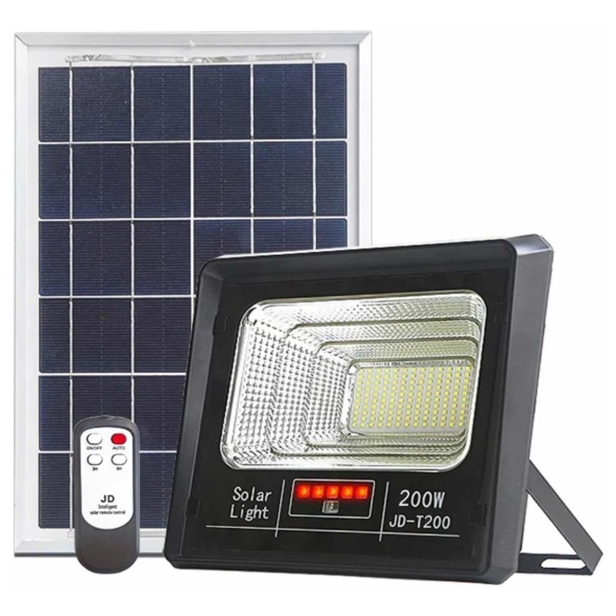 GENERICO - Foco Solar Panel Independiente 200w Reflector Exterior e Interior