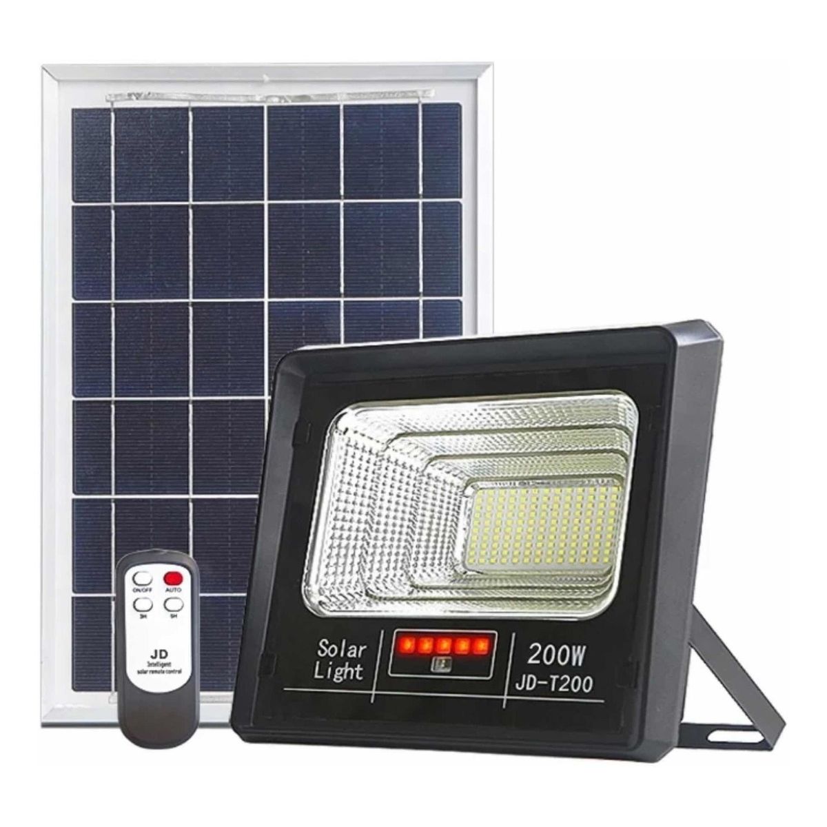 GENERICO - Foco Solar Panel Independiente 200w Reflector Exterior e Interior