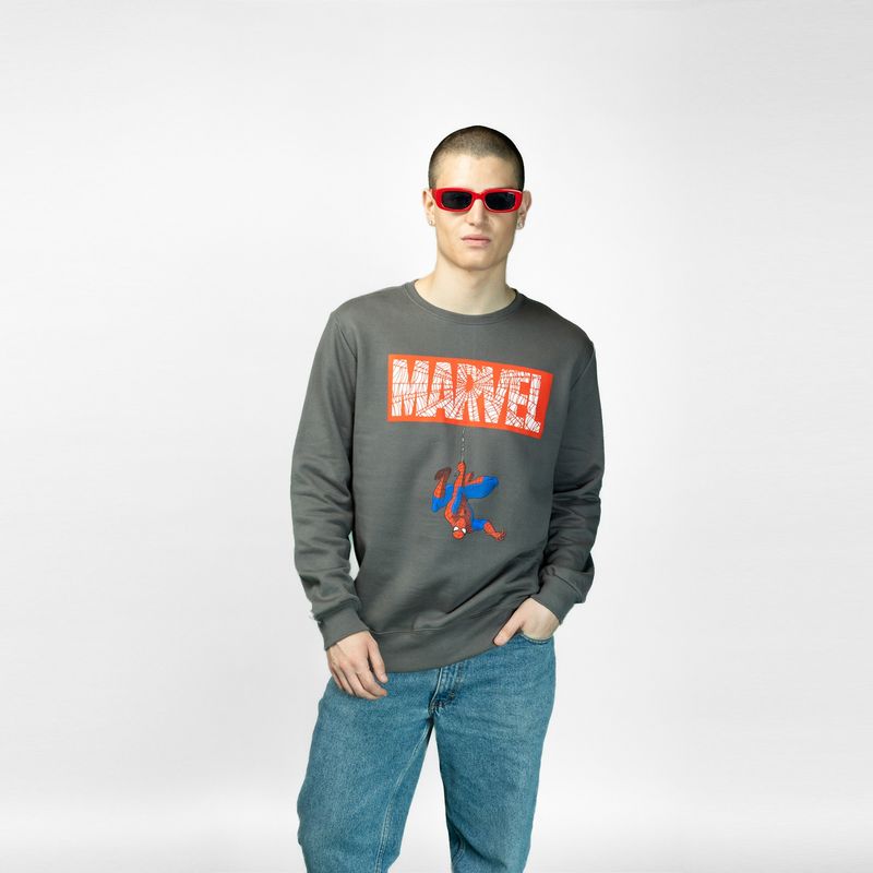 MARVEL - Poleron Hombre YOU Marvel Spiderman Gris
