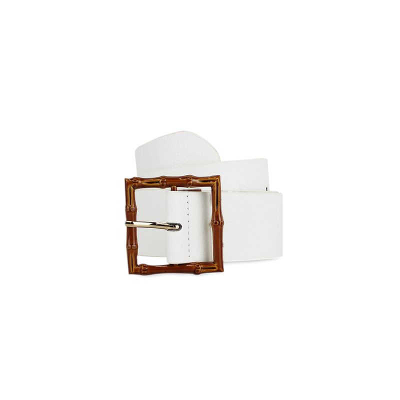 CARVEN - Cinturón mujer Taupo blanco Carven Paris
