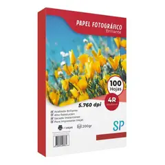 GENERICO - Papel Fotográfico Glossy 200 g 4R 10 X 15 X 100 Hojas