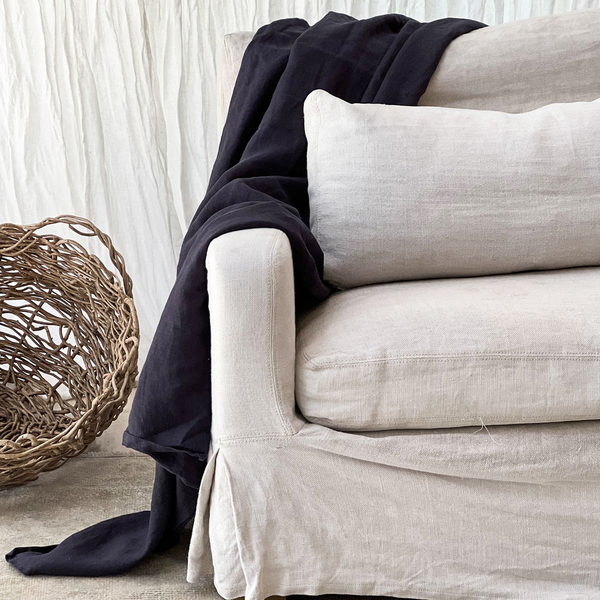 NATURALINO - Chal o Funda Piecera 340 GSM Azul - Naturalino