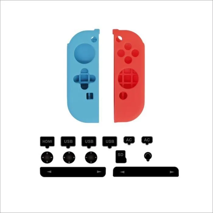 DOBE Kit Protector Silicona Para Joy Con N-switch + Antipolvo