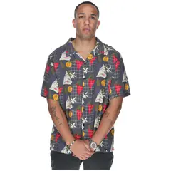 BURTON - Polera M/C Hombre Tropical Geometry Negro
