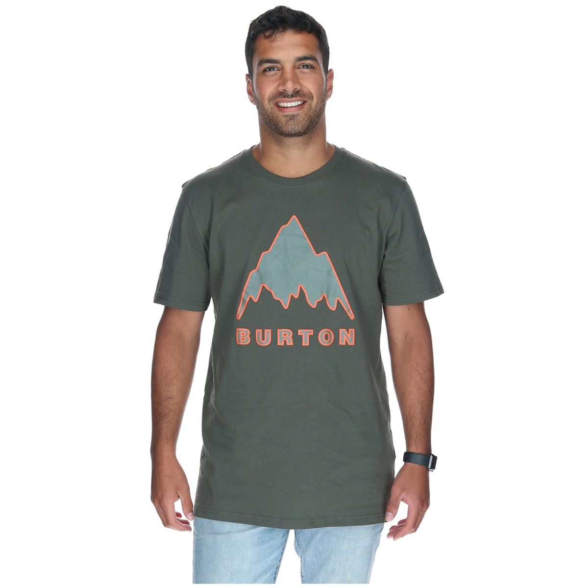 BURTON - Polera M/C Hombre Monte Shasta Gris BURTON