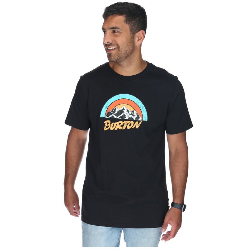 BURTON - Polera M/C Hombre Monte Blanca Negro BURTON