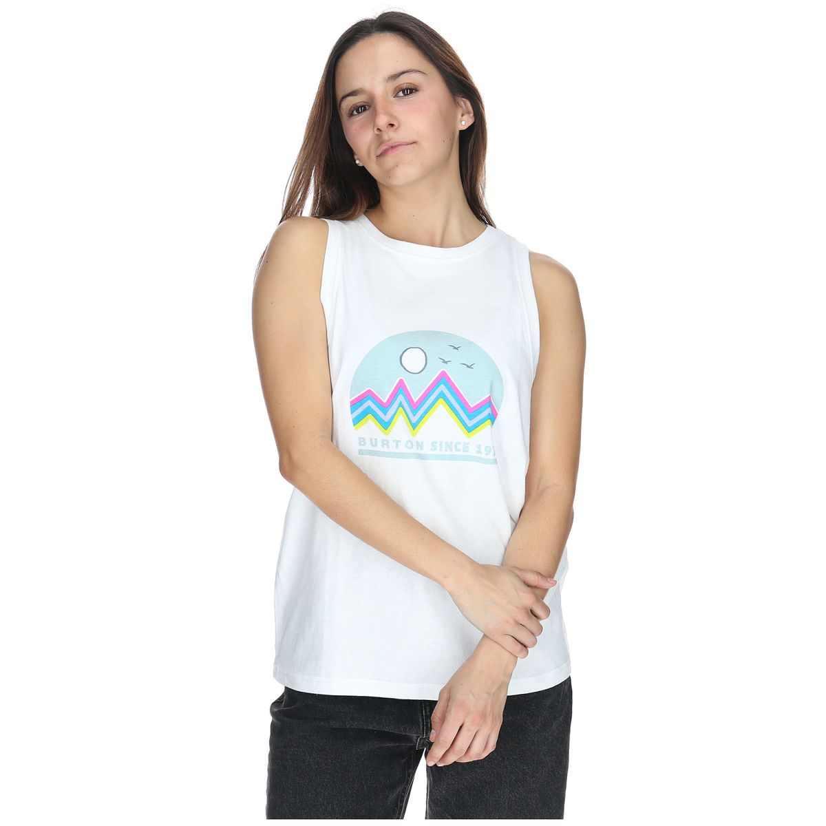 BURTON - Polera S/M Mujer Lounge Blanco BURTON