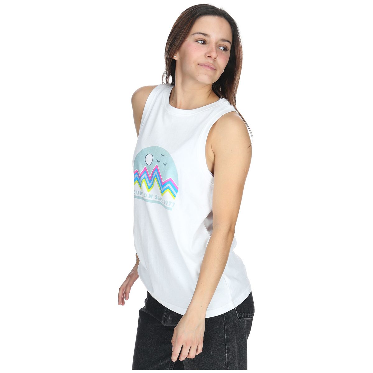 BURTON - Polera S/M Mujer Lounge Blanco BURTON