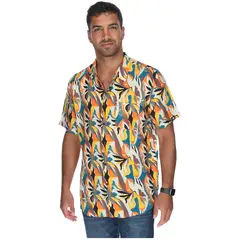 BURTON - Camisa M/C Hombre Monte Bona Rojo