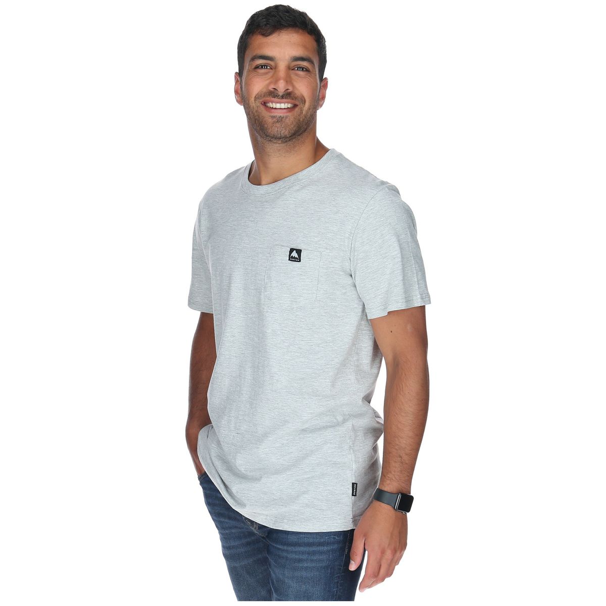 BURTON - Polera M/C Hombre Monte Granito Gris BURTON