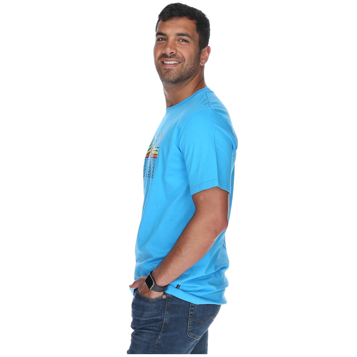 BURTON - Polera M/C Hombre Monte Blanca Azul BURTON