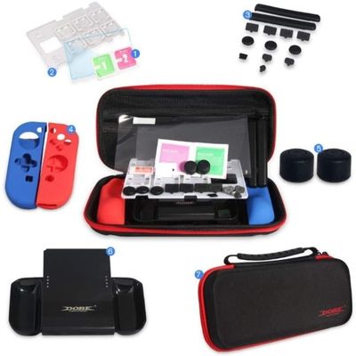 Imagen 2 del producto Kit Protector Nintendo Switch Bolso Lámina Grip Case Joy Con