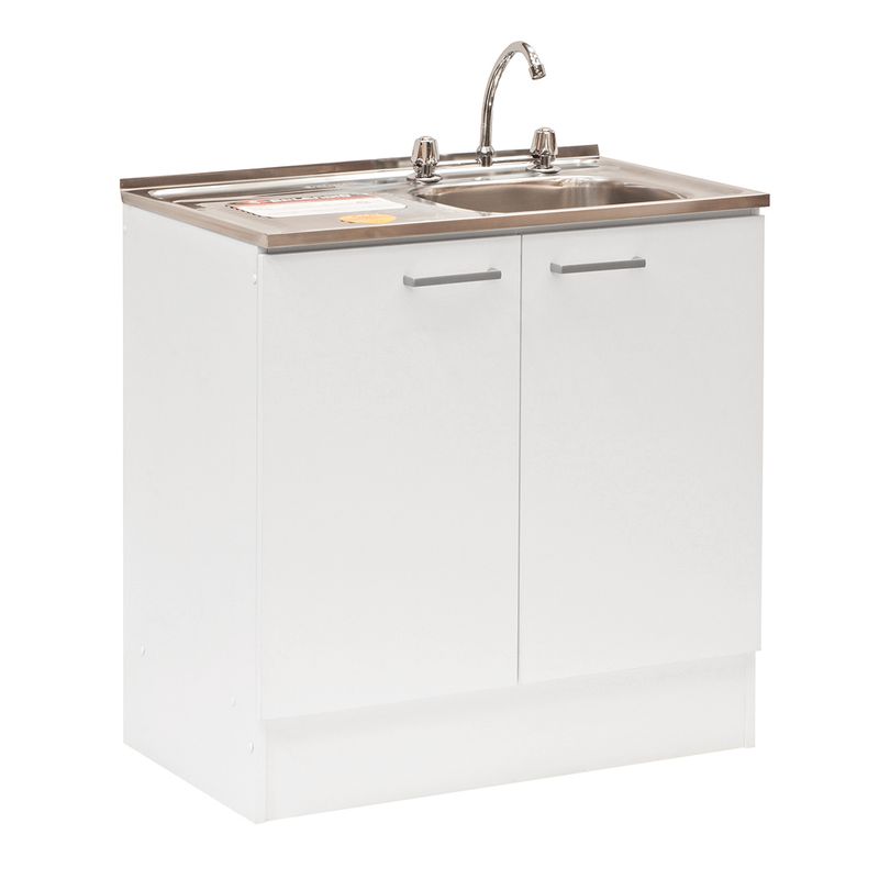 MOBIKIT - Kit Lavaplatos 80 Cm Secador Izquierdo Blanco Mobikit