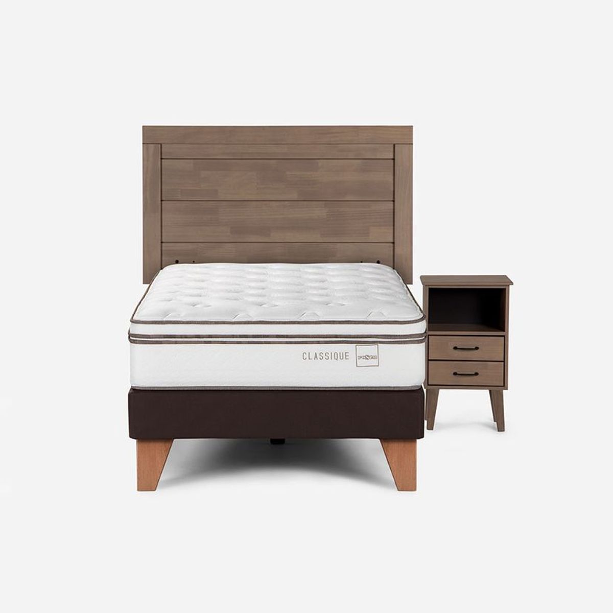 ROSEN - Cama Classique+ 1,5 Plazas 105 x 200 cm Con Muebles Sicilia