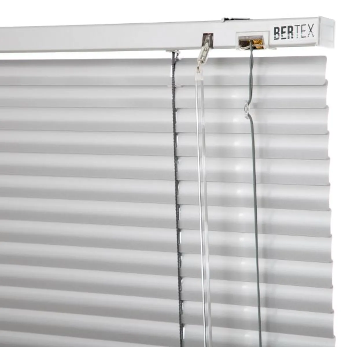BERTEX - Persiana de aluminio Plata 155cm ancho x230cm alto Láminas 25mm BERTEX