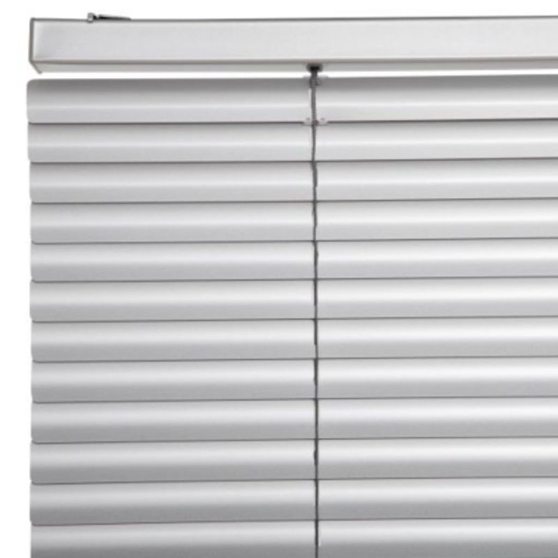 BERTEX - Persiana de aluminio Plata 155cm ancho x230cm alto Láminas 25mm BERTEX