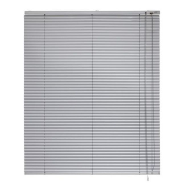 BERTEX - Persiana de aluminio Plata 130cm ancho x140cm alto Láminas 25mm BERTEX