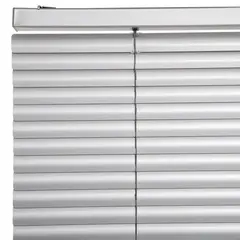 BERTEX - Persiana de aluminio Plata 150cm ancho x140cm alto Láminas 25mm