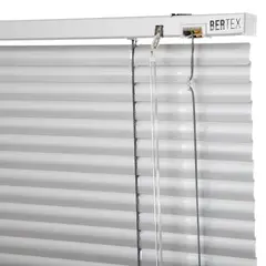 BERTEX - Persiana de aluminio Plata 125cm ancho x230cm alto Láminas 25mm