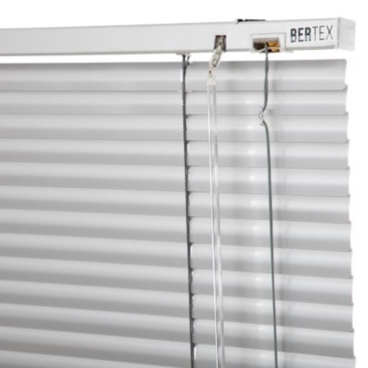 BERTEX - Persiana de aluminio Plata 115cm ancho x140cm alto Láminas 25mm BERTEX